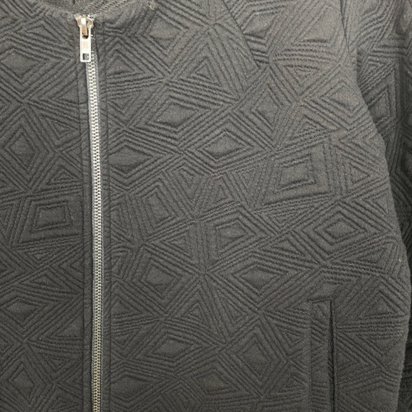 KappaAhl Jacket Womens Medium Black Quilted Blazer Zipper Front Pockets Soft - Picture 2 of 10